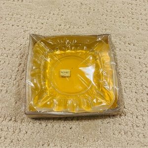 Vintage Luminarc Cendrier Club Glass Ashtray, Square Made In France, New In Box